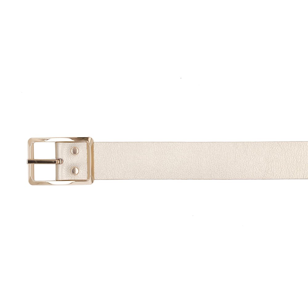 Cinto Couro Metalizado Dourado Dourado 2