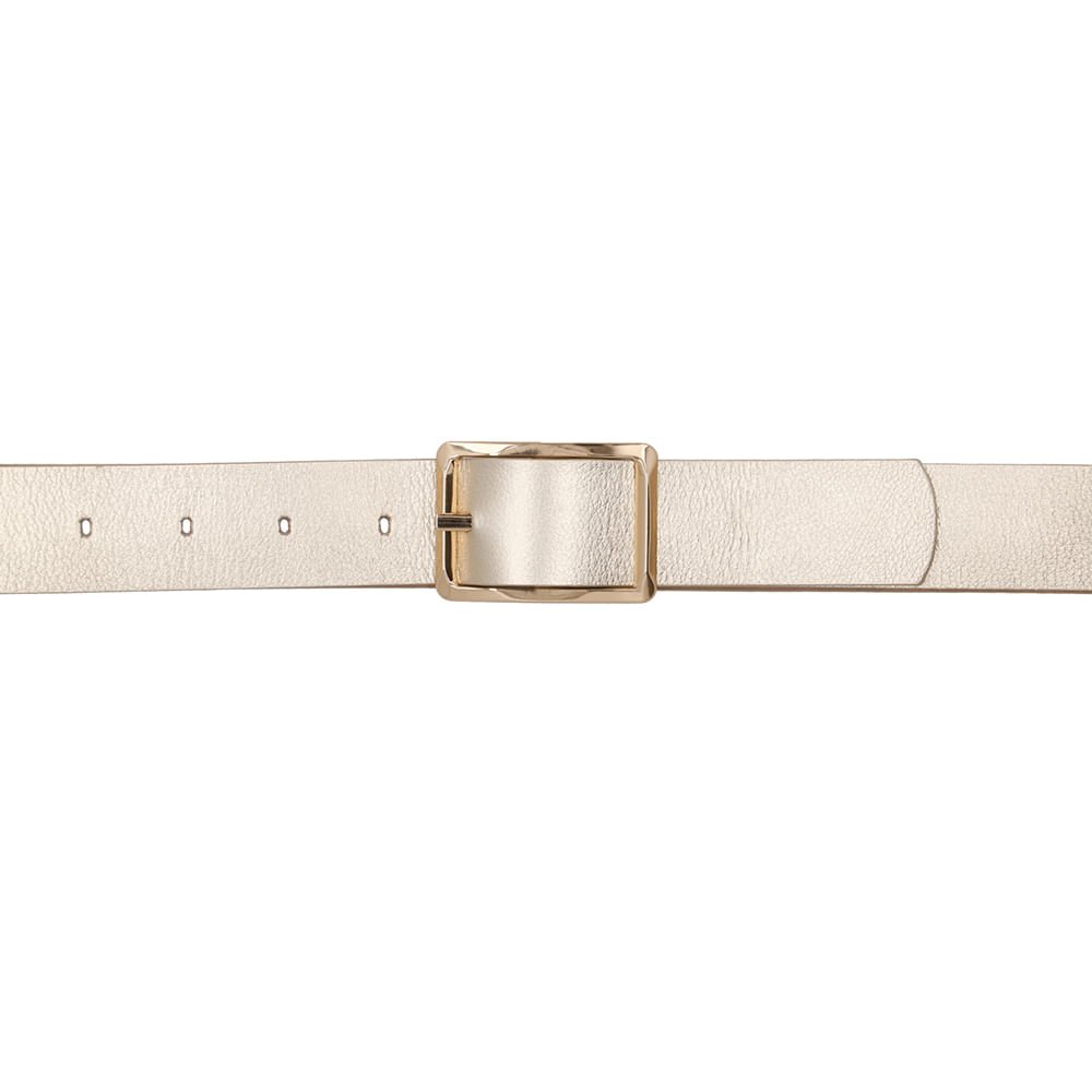 Cinto Couro Metalizado Dourado Dourado 4