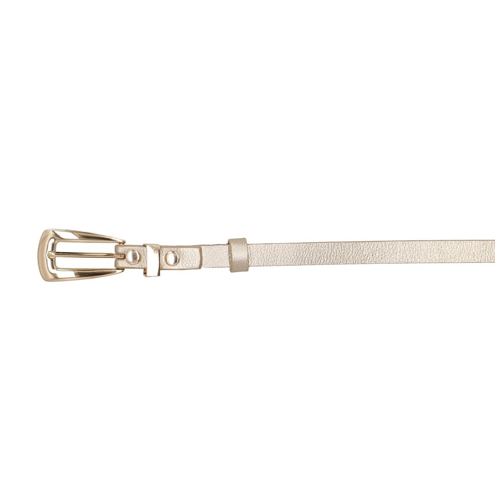 Cinto Couro Metalizado Dourado Dourado 2