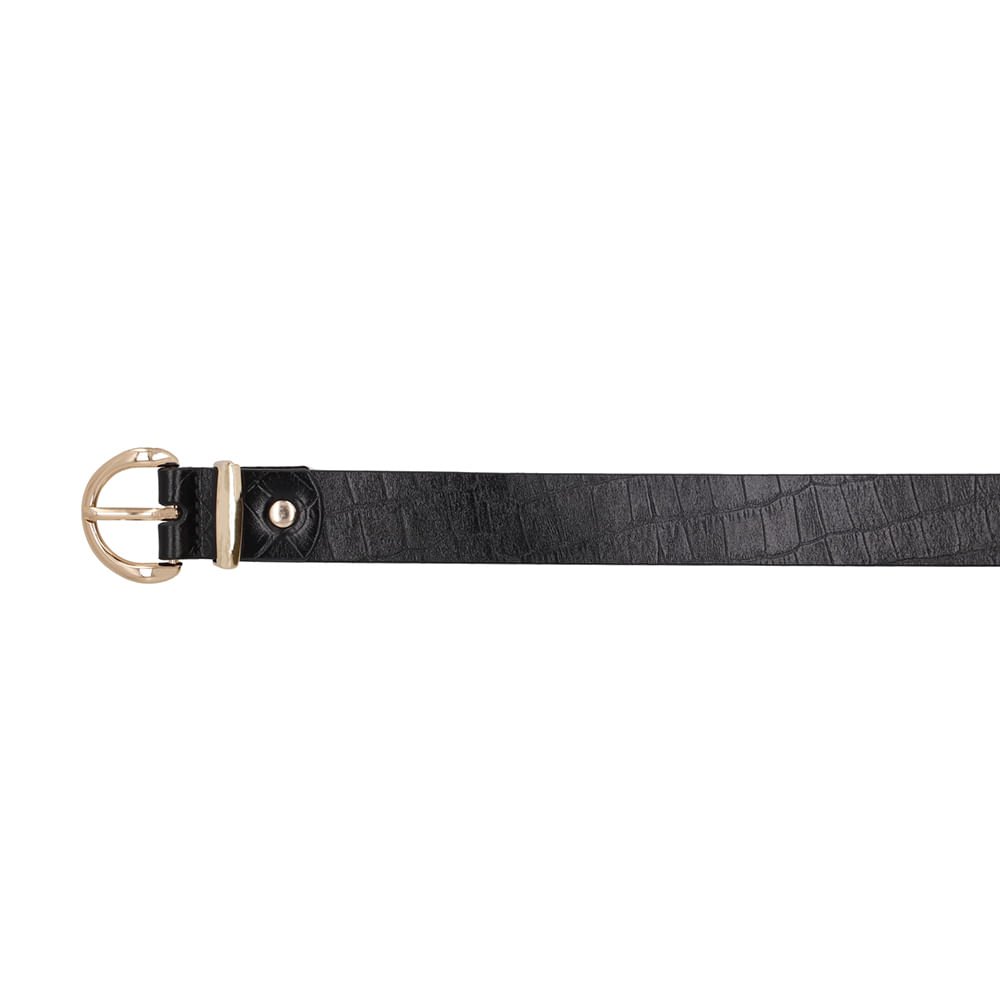 Cinto Couro Croco Preto Preto 2