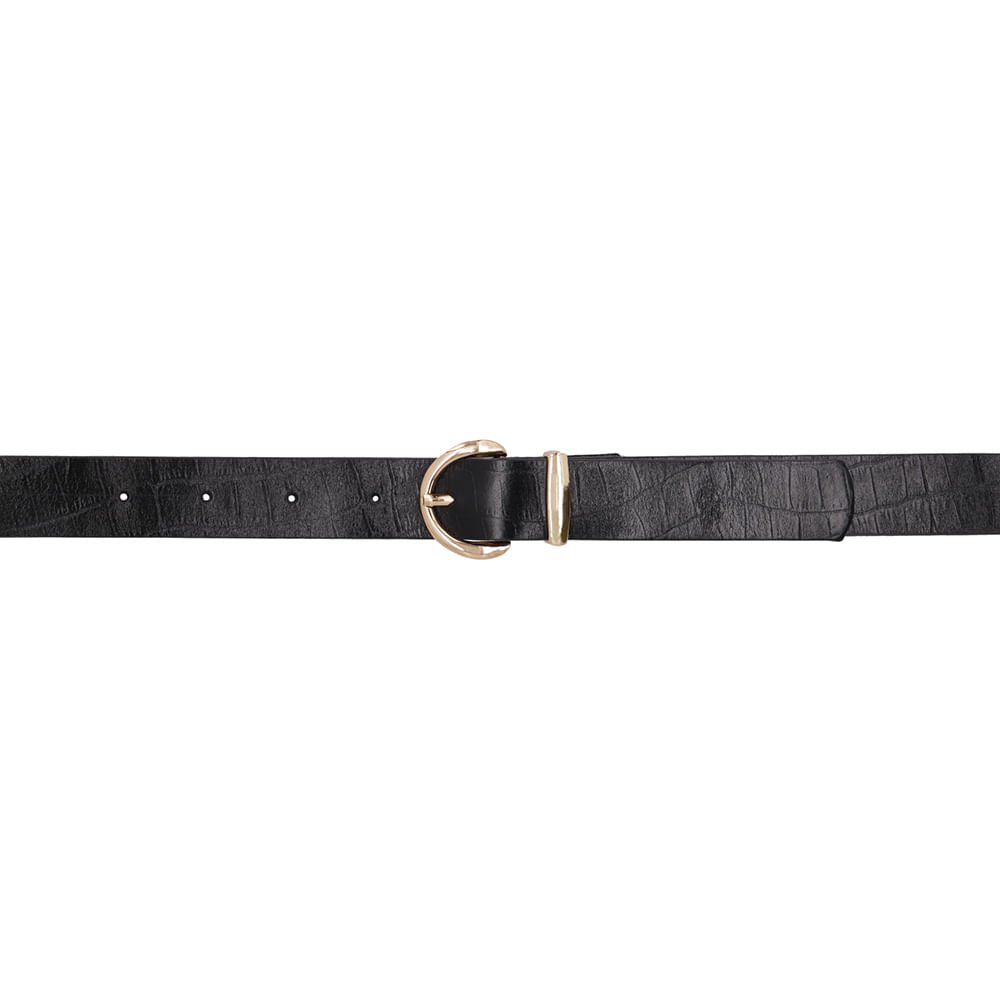 Cinto Couro Croco Preto Preto 4