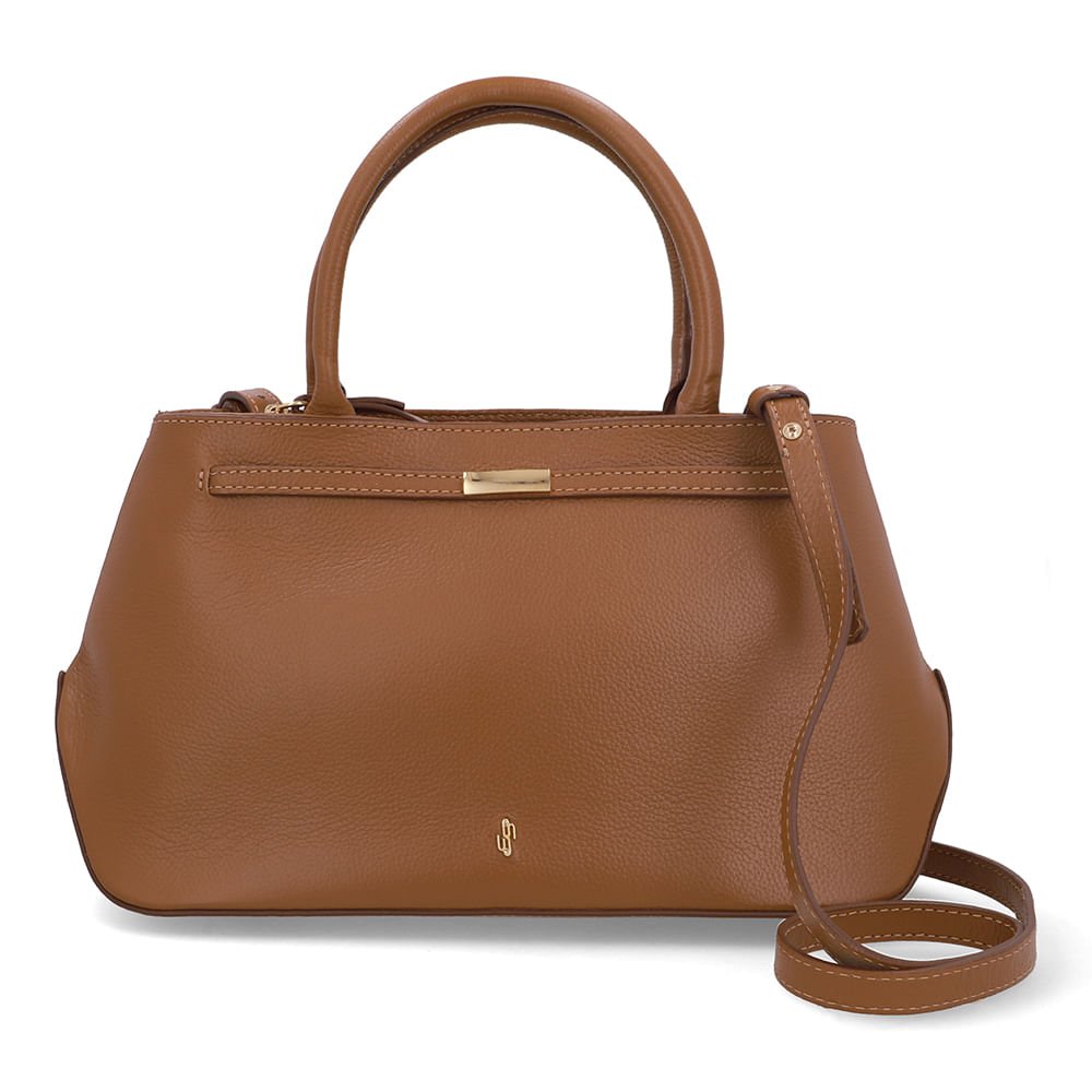Bolsa Tote Couro Marrom Alça Longa