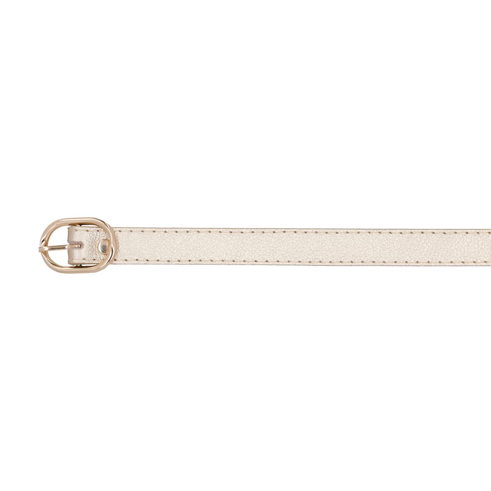 Cinto Couro Metalizado Dourado Dourado 2