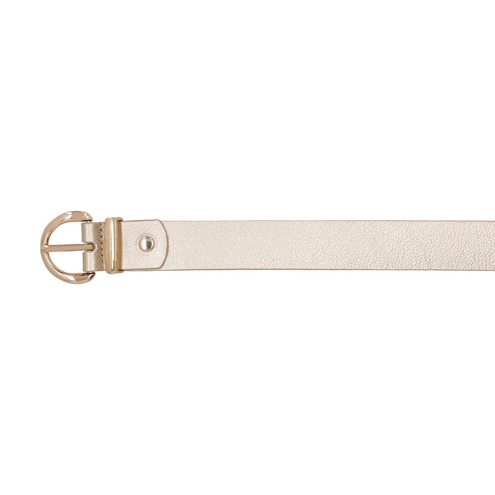 Cinto Couro Metalizado Dourado Dourado 2