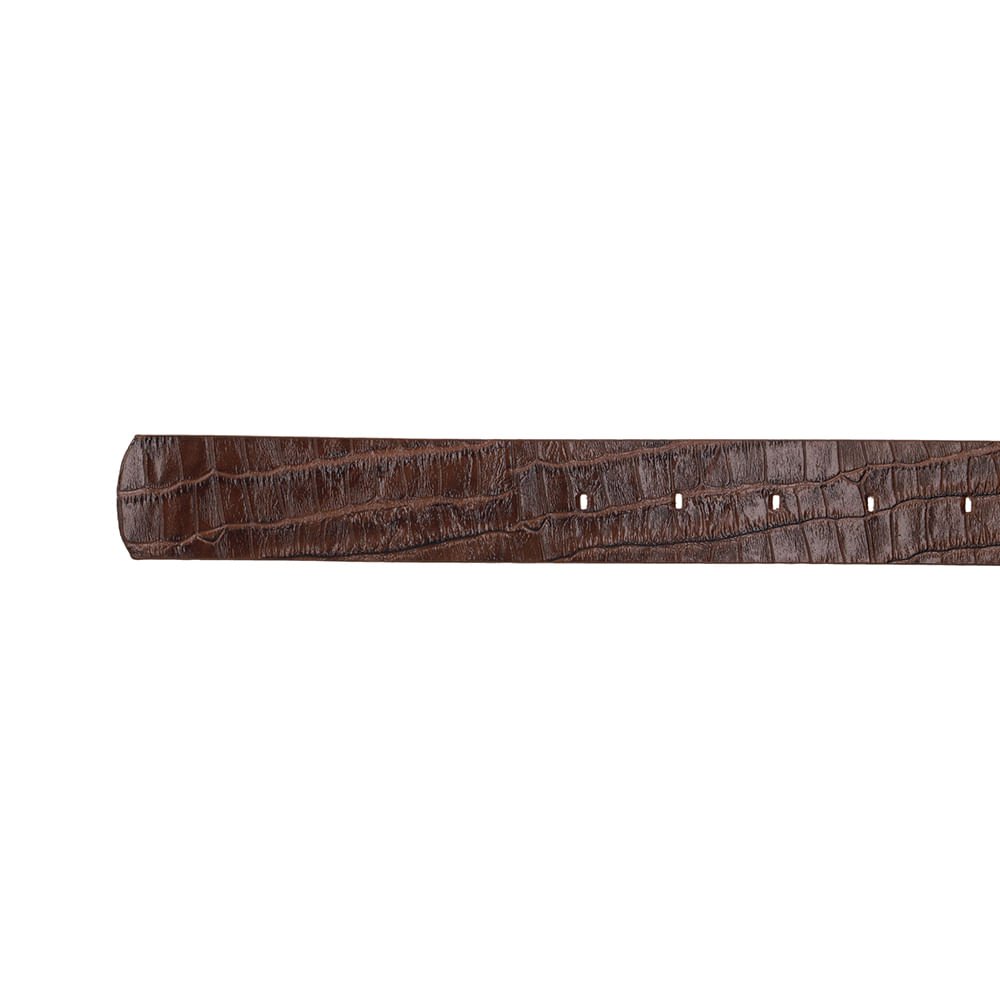 Cinto Couro Croco Marrom Marrom 3