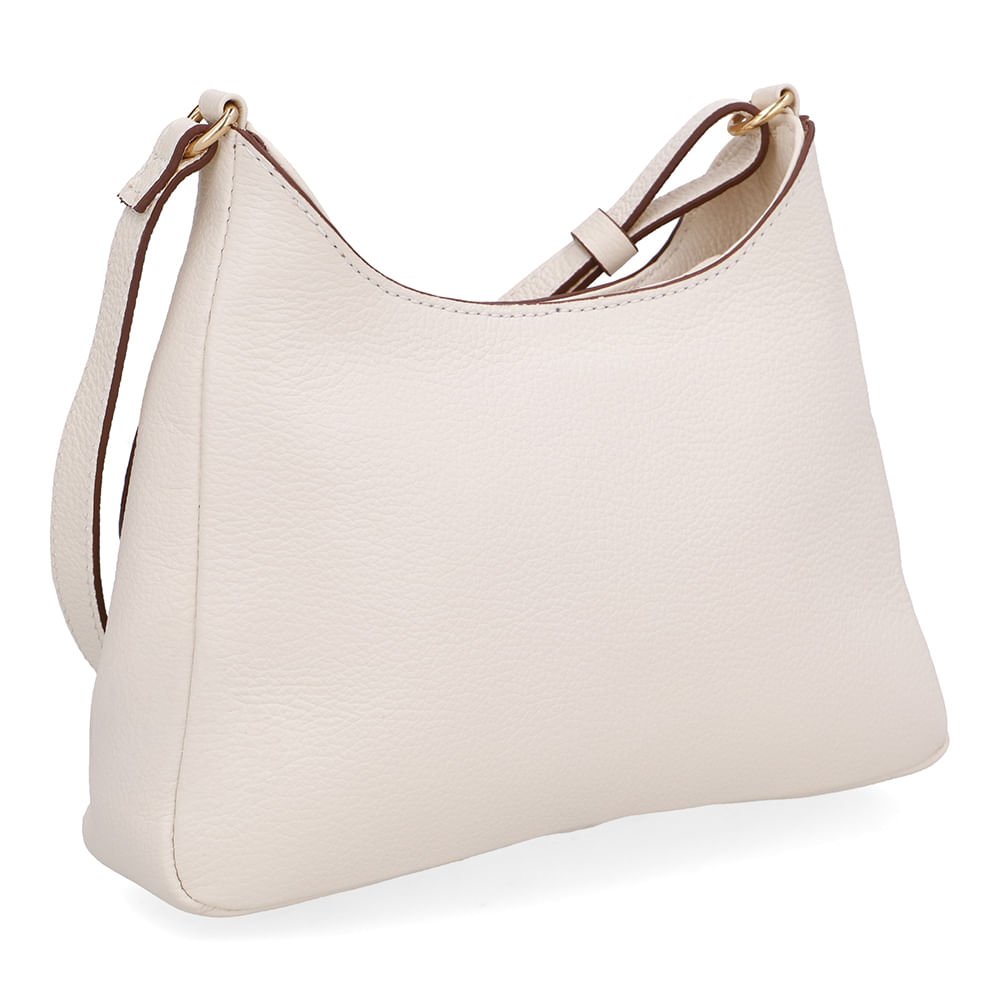 Bolsa Tiracolo Couro Branca Marfim Bolso Frontal Branco 2