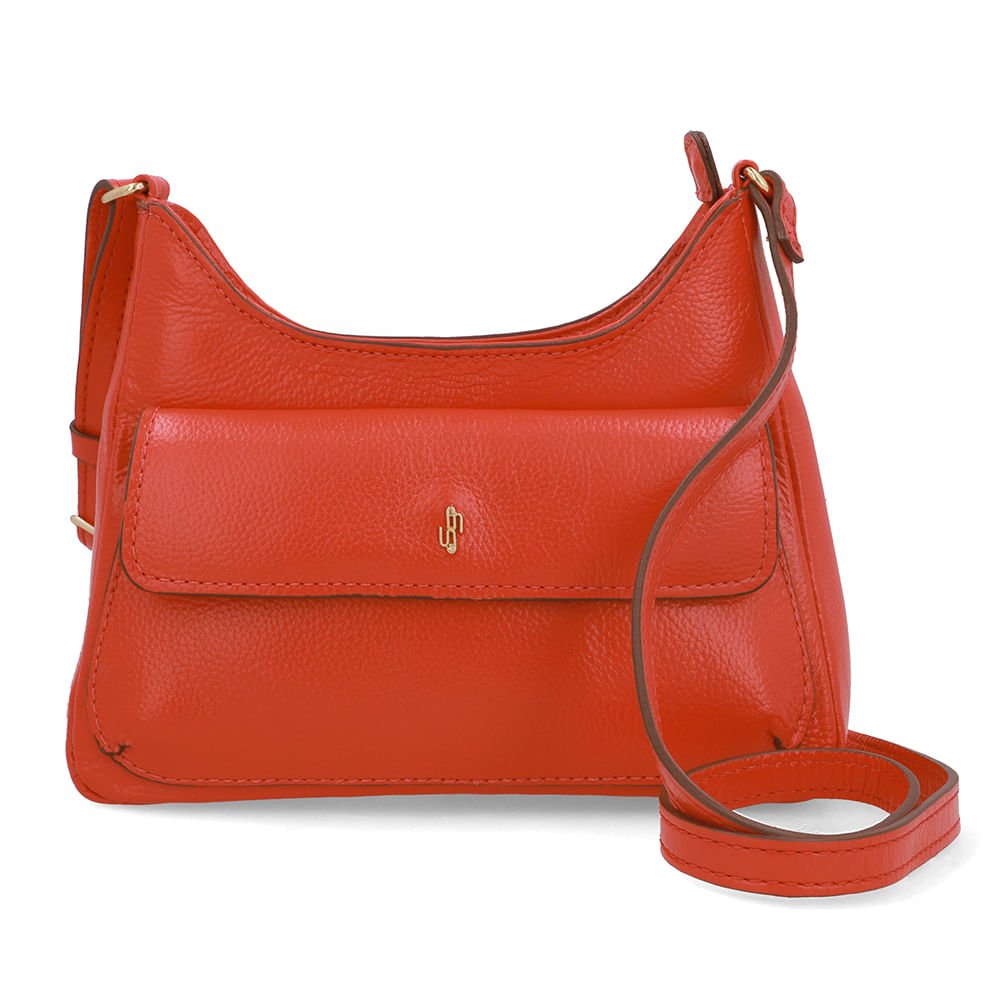 Bolsa Tiracolo Couro Vermelha Bolso Frontal