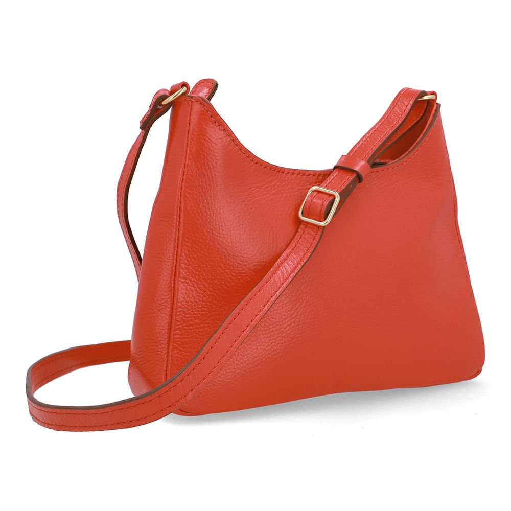 Bolsa Tiracolo Couro Vermelha Bolso Frontal Vermelho 2