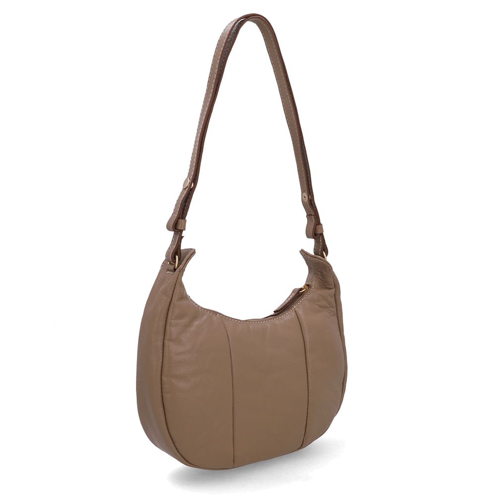 Bolsa Hobo Couro Marrom Marrom 2