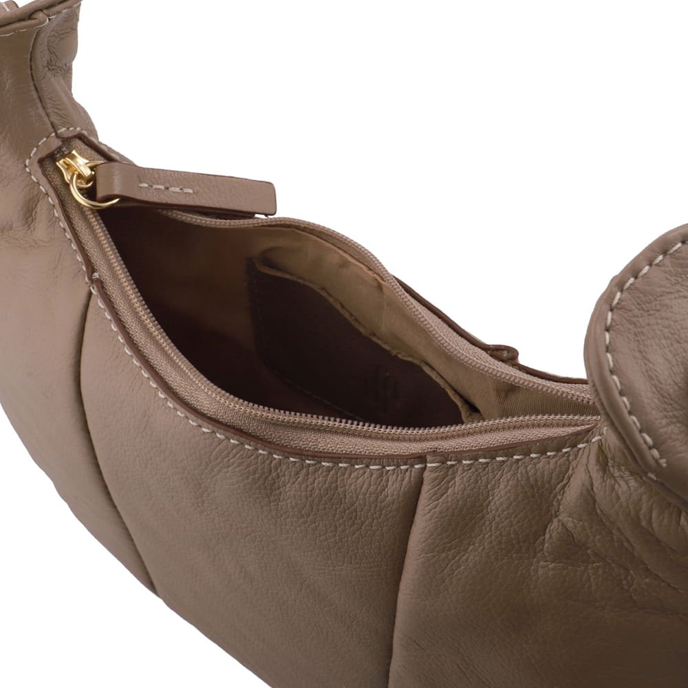 Bolsa Hobo Couro Marrom Marrom 3