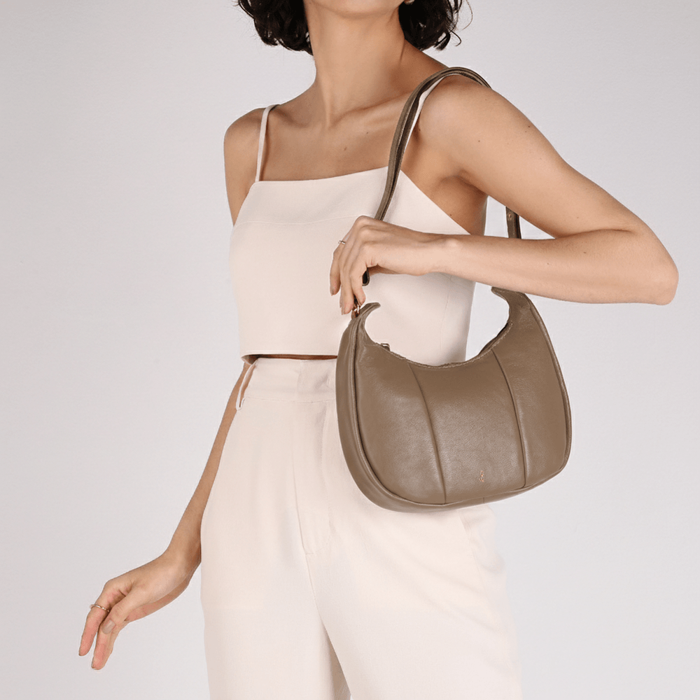 Bolsa Hobo Couro Marrom Marrom 4