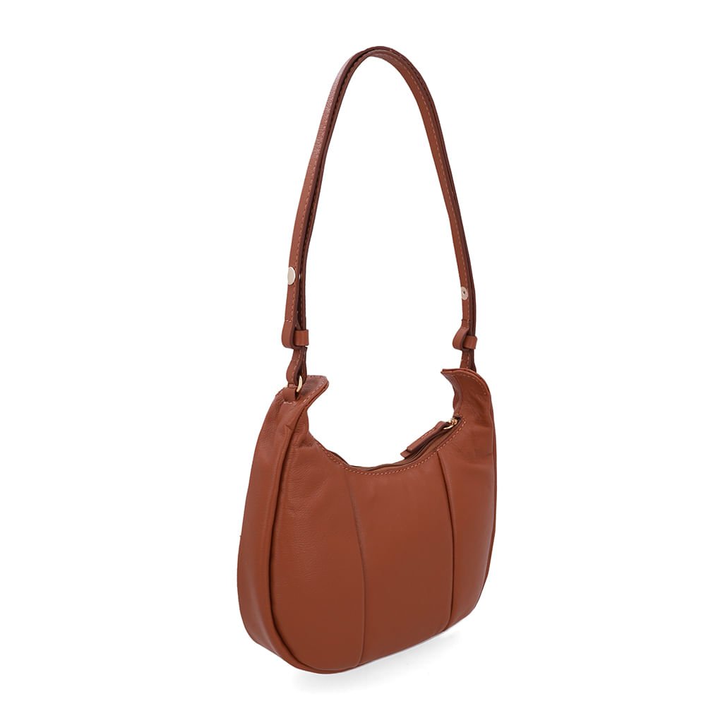 Bolsa Hobo Couro Marrom Marrom 2