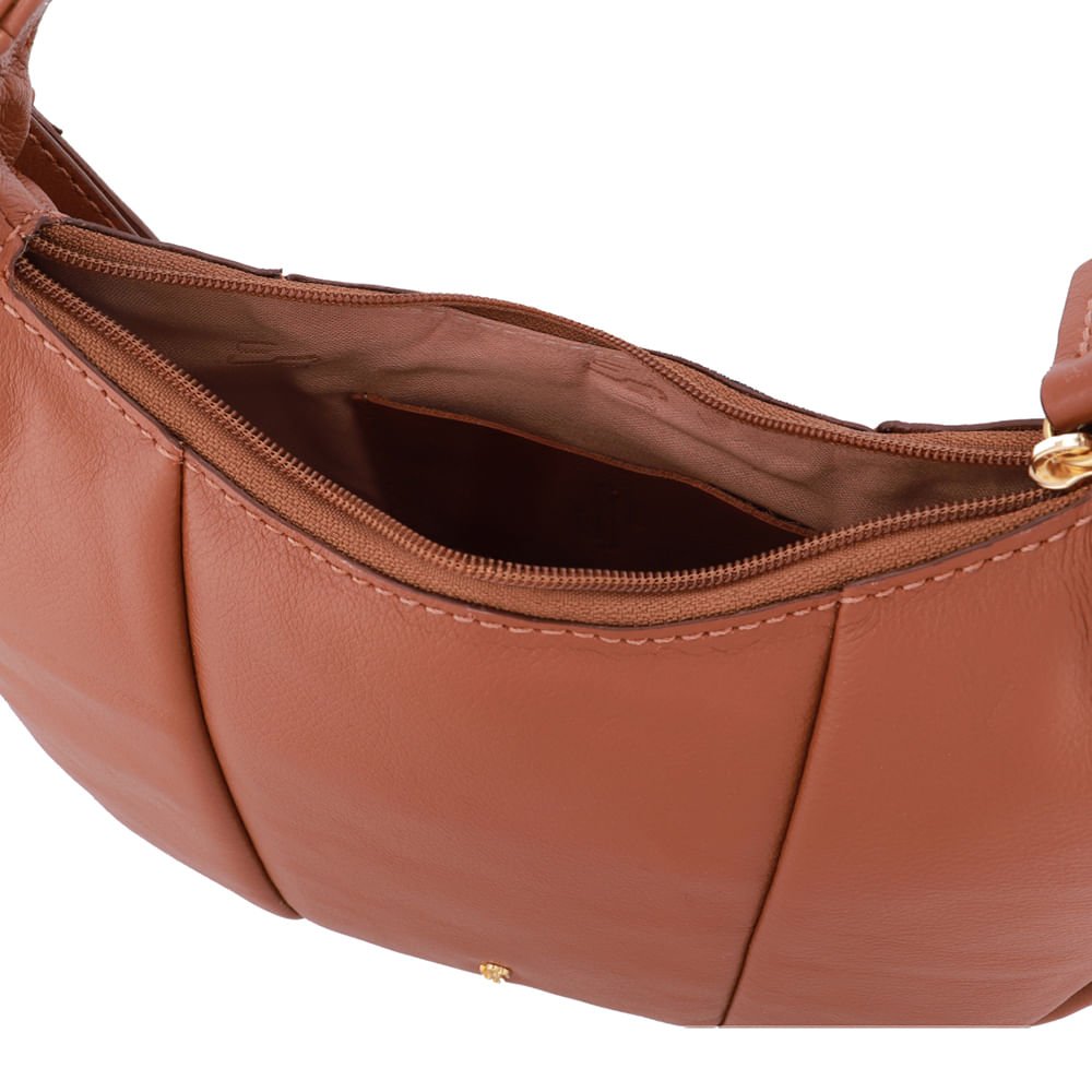 Bolsa Hobo Couro Marrom Marrom 3