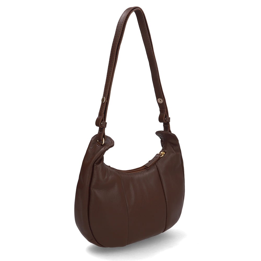 Bolsa Hobo Couro Marrom Marrom 2