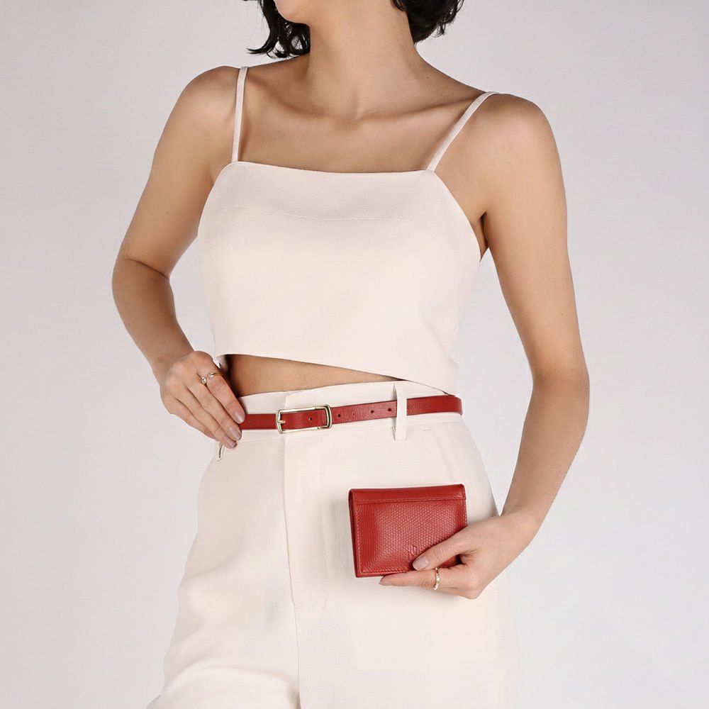 Combo Cinto e Carteira Vermelho Vermelho 4