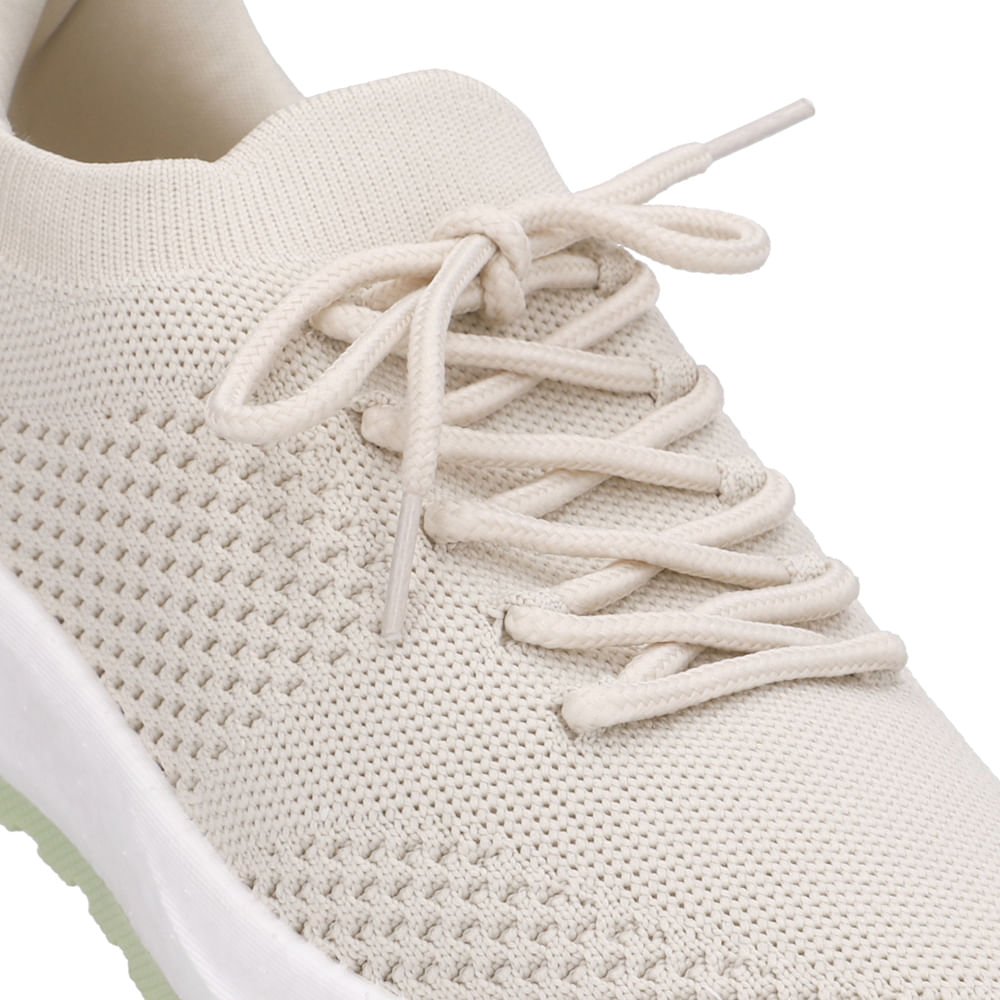 Tênis Poofy Tecido Branco Marfim Branco 4