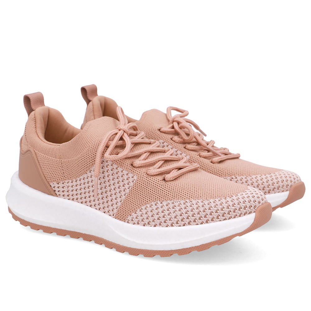 Tênis Poofy Tecido Rosa Antigo Rosa 2