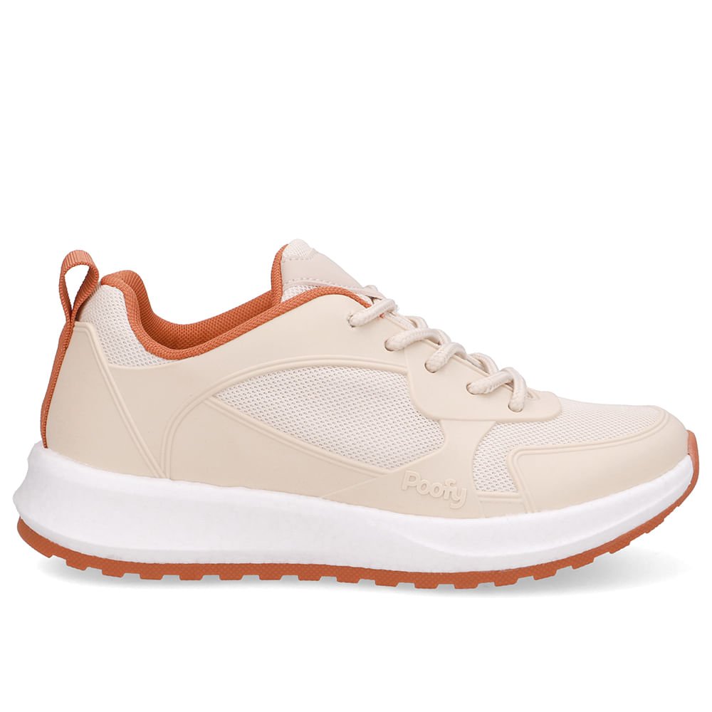 Tênis Poofy Tecido Branco Marfim