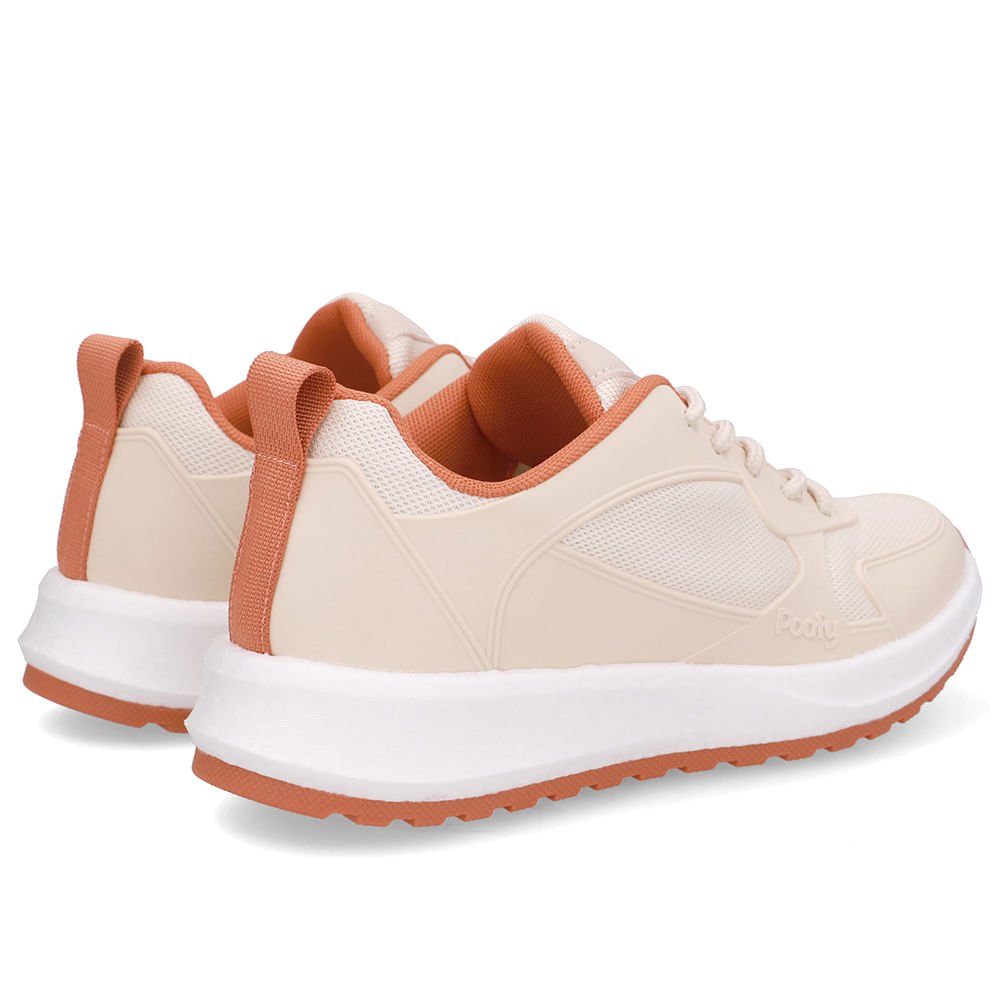 Tênis Poofy Tecido Branco Marfim Bege 3