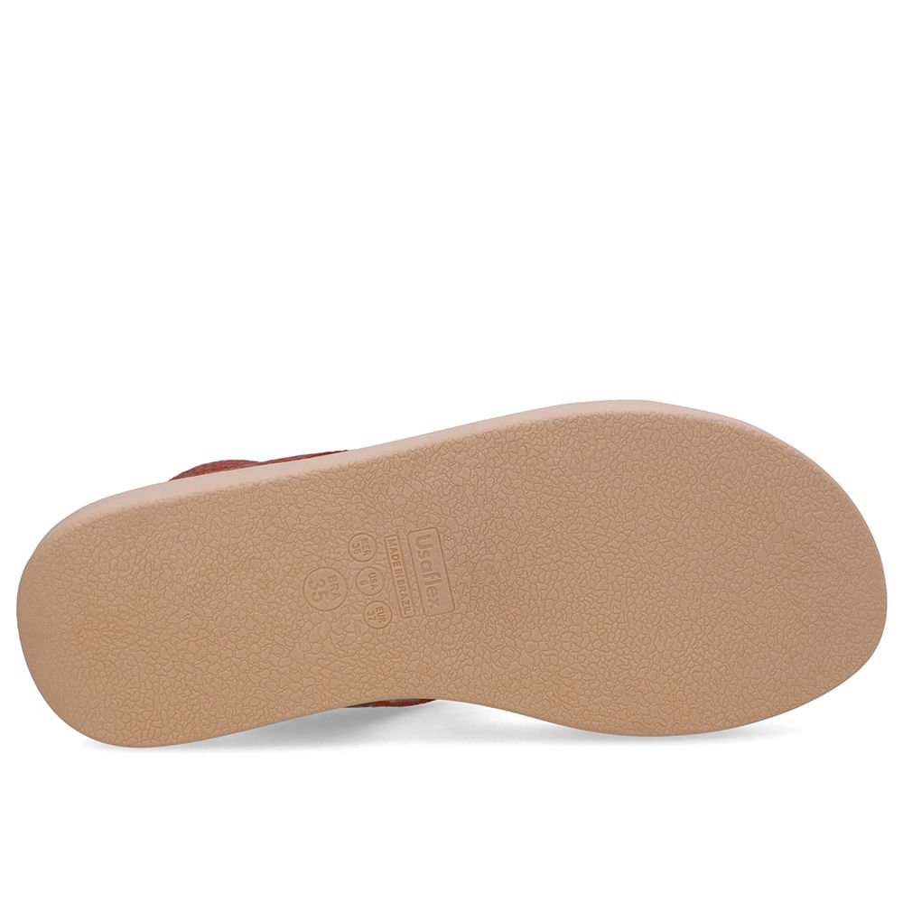 Sandália Salto Plataforma Couro Vermelha Vermelho 5