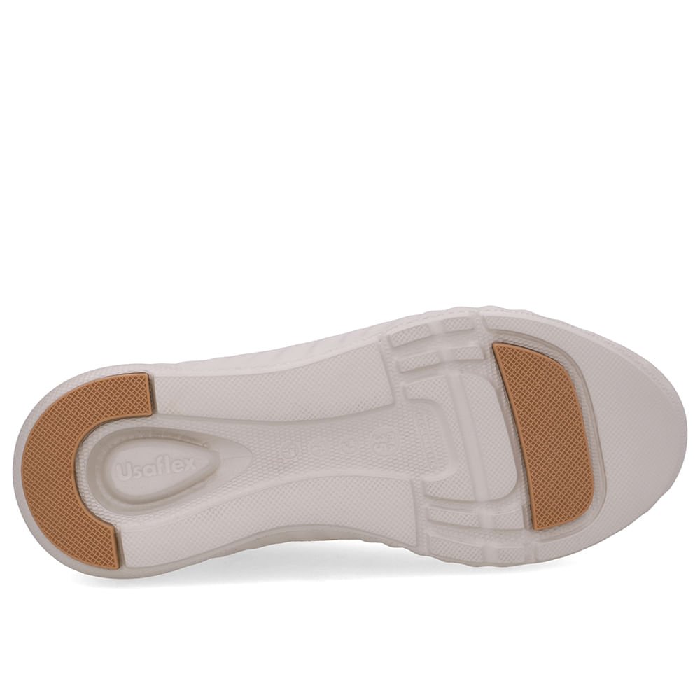 Tênis Tecido Bege Casual Cadarço Bege 5