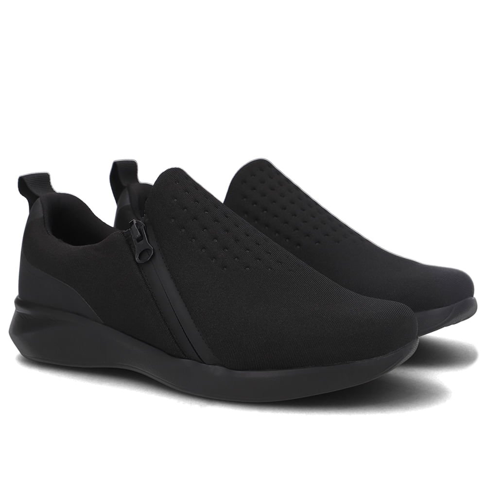 Tênis Elastano Preto Casual Preto 2