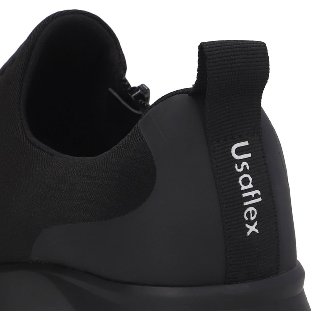 Tênis Elastano Preto Casual Preto 4
