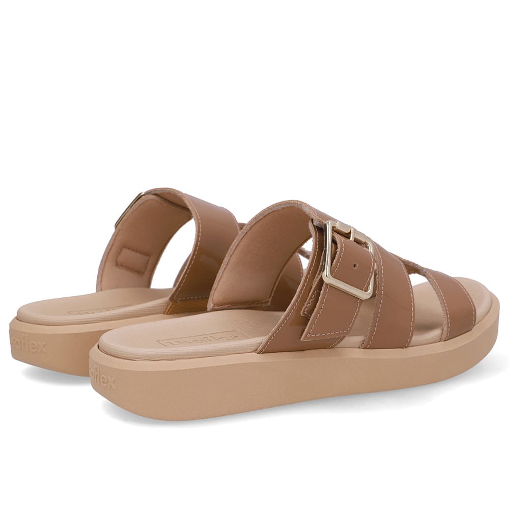 Tamanco Plataforma Couro Marrom Fivela Marrom 3