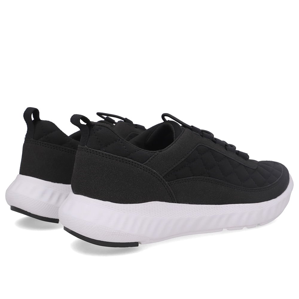 Tênis Tecido Preto Casual Cadarço Preto 3