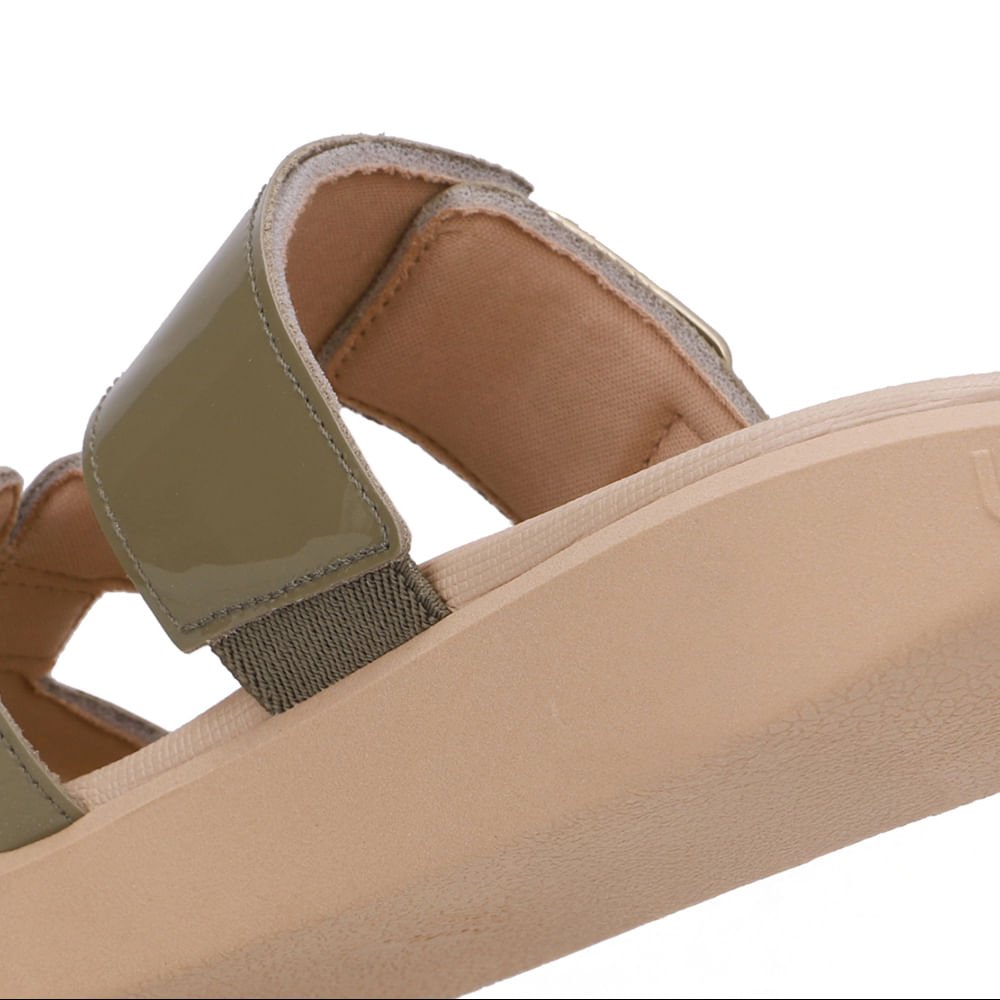 Tamanco Plataforma Couro Verde Fivela Verde 4