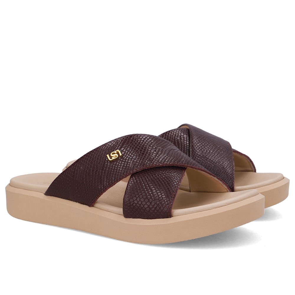 Tamanco Plataforma Couro Roxo Roxo 2