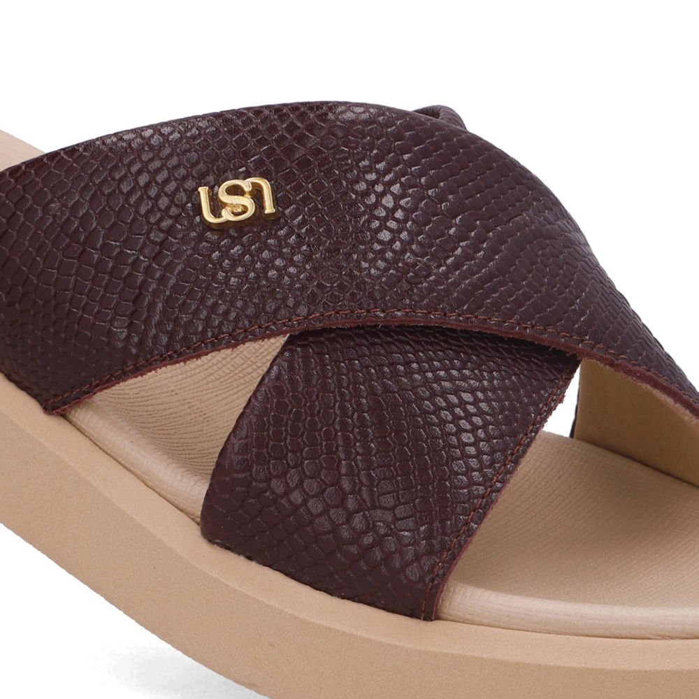 Tamanco Plataforma Couro Roxo Roxo 4