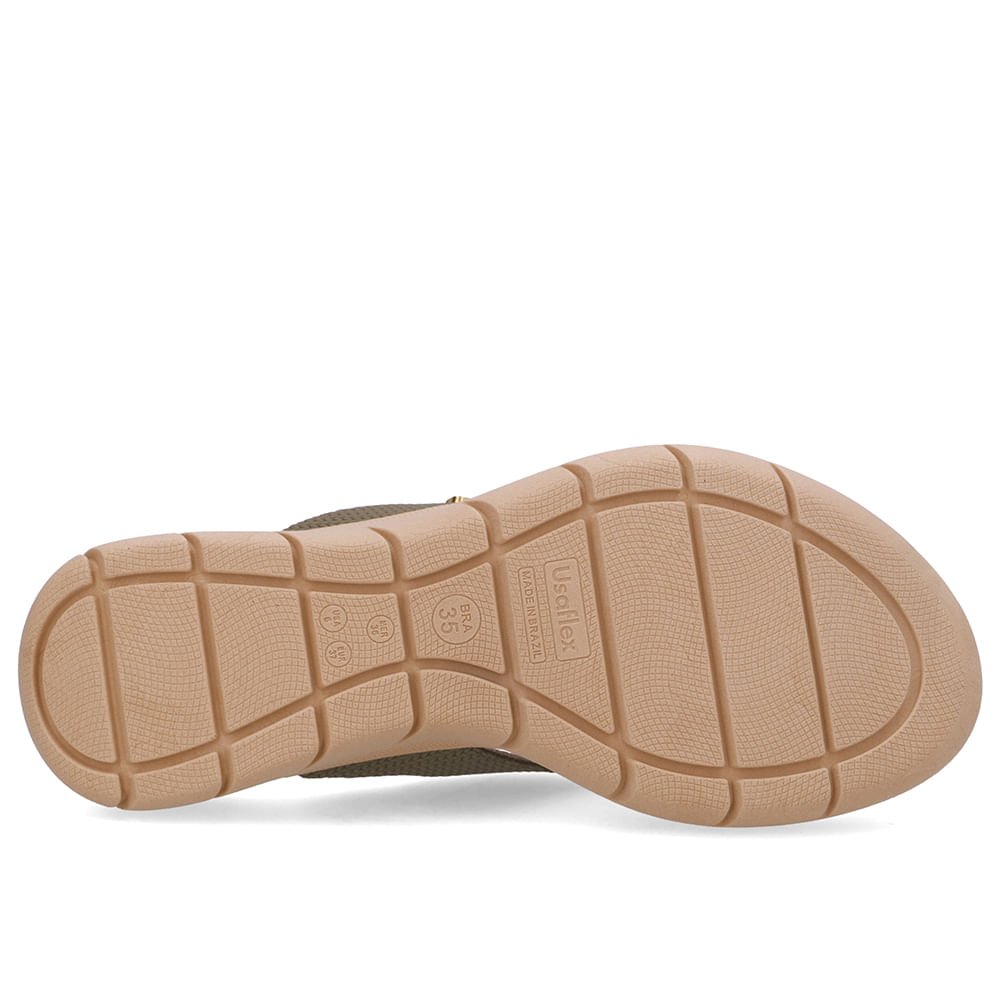 Chinelo Salto Plataforma Couro Verde Verde 5