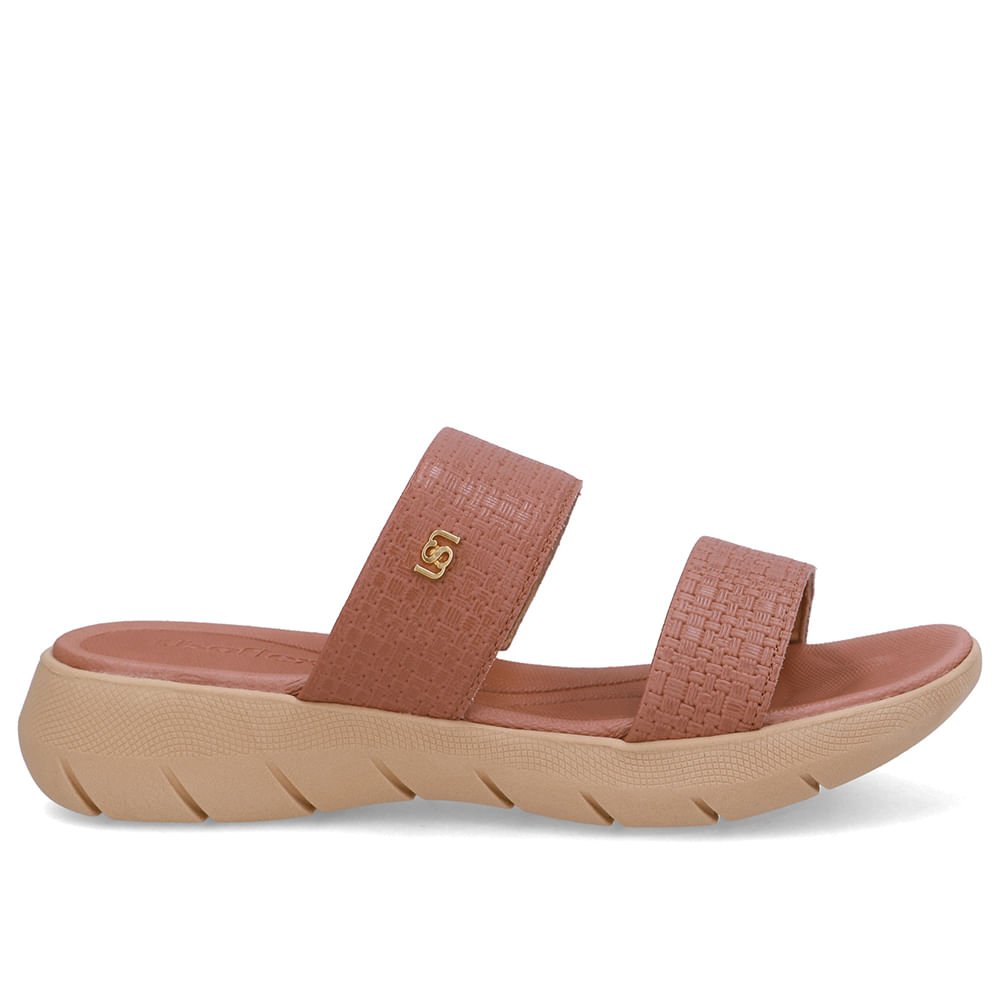 Tamanco Plataforma Couro Rosa