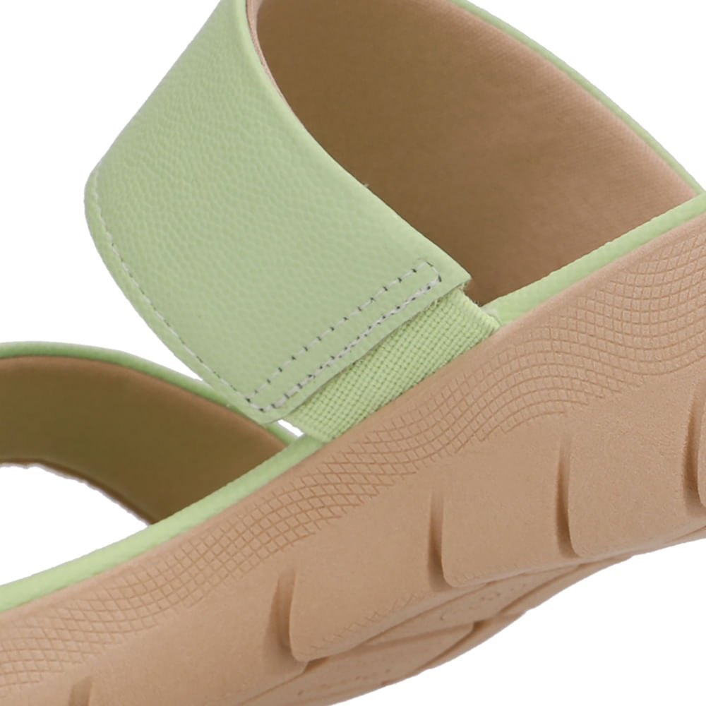 Tamanco Plataforma Couro Verde Mentolado Verde 4
