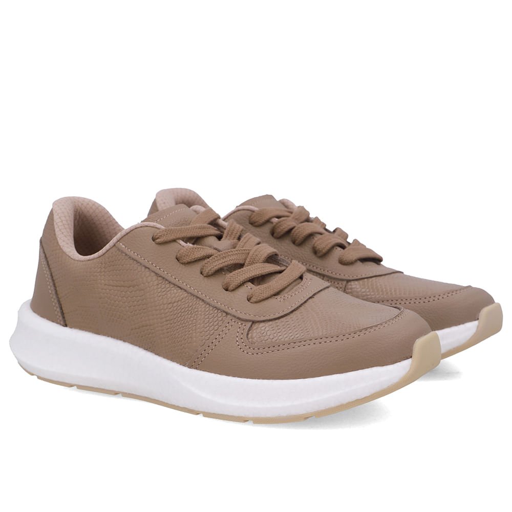 Tênis Couro Marrom Casual Cadarço Marrom 2