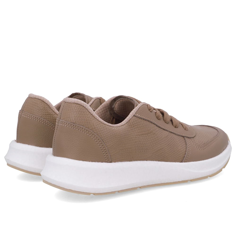 Tênis Couro Marrom Casual Cadarço Marrom 3