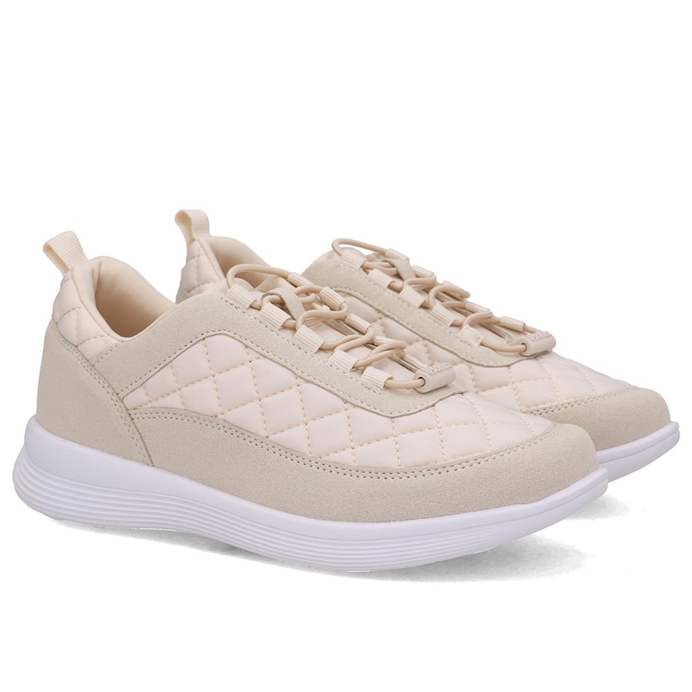 Tênis Tecido Bege Bege 2