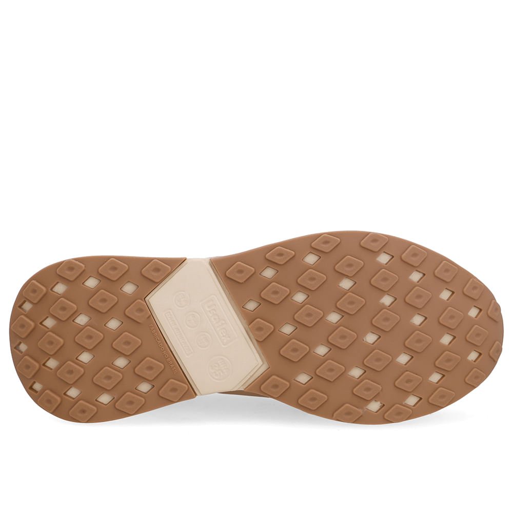 Tênis Couro Bege Monograma Marrom 5