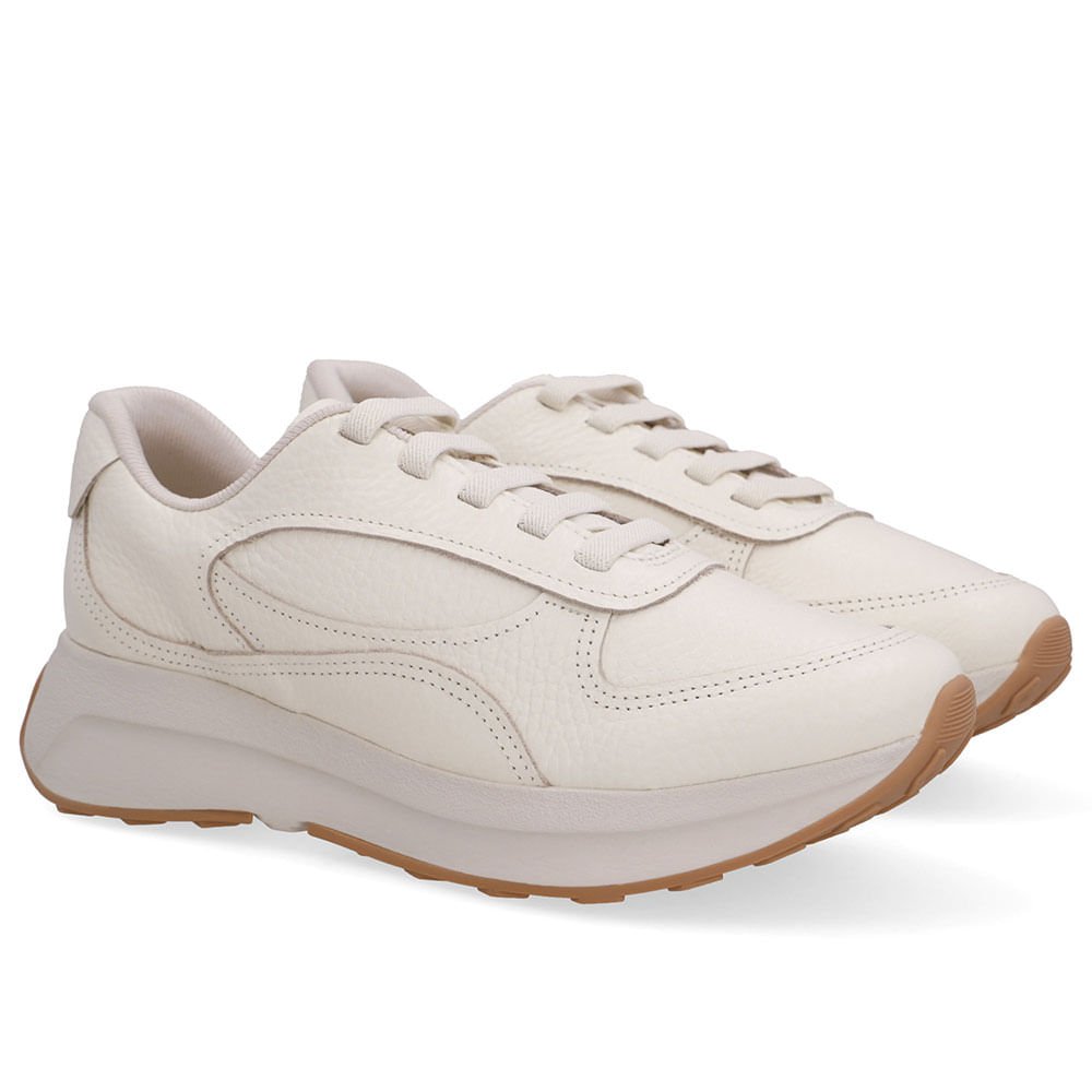 Tênis Couro Branco Marfim Branco 2