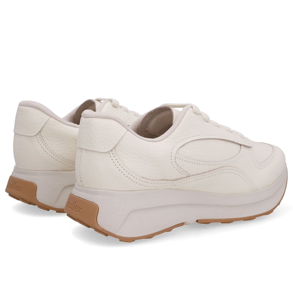 Tênis Couro Branco Marfim Branco 3