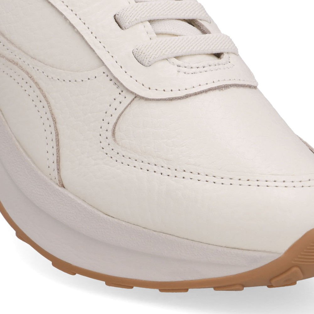 Tênis Couro Branco Marfim Branco 4