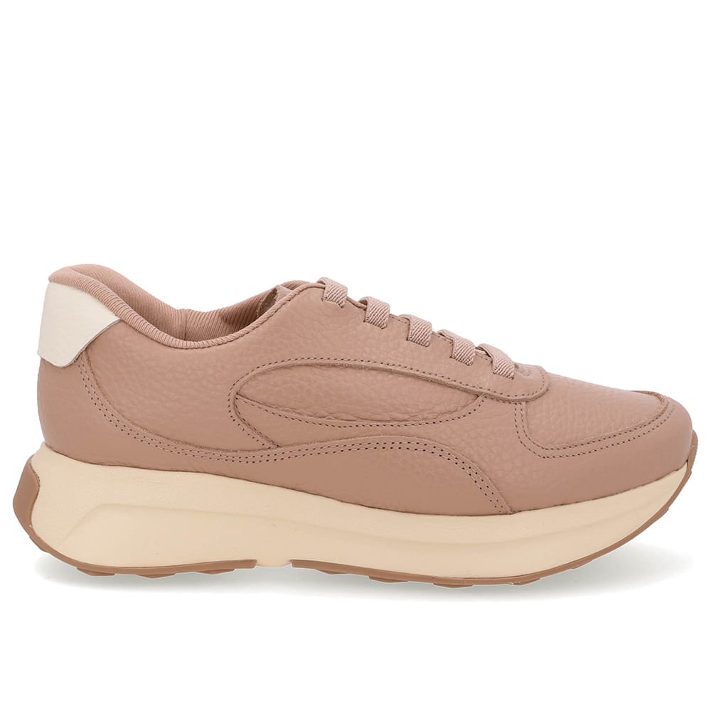 Tênis Couro Marrom Claro