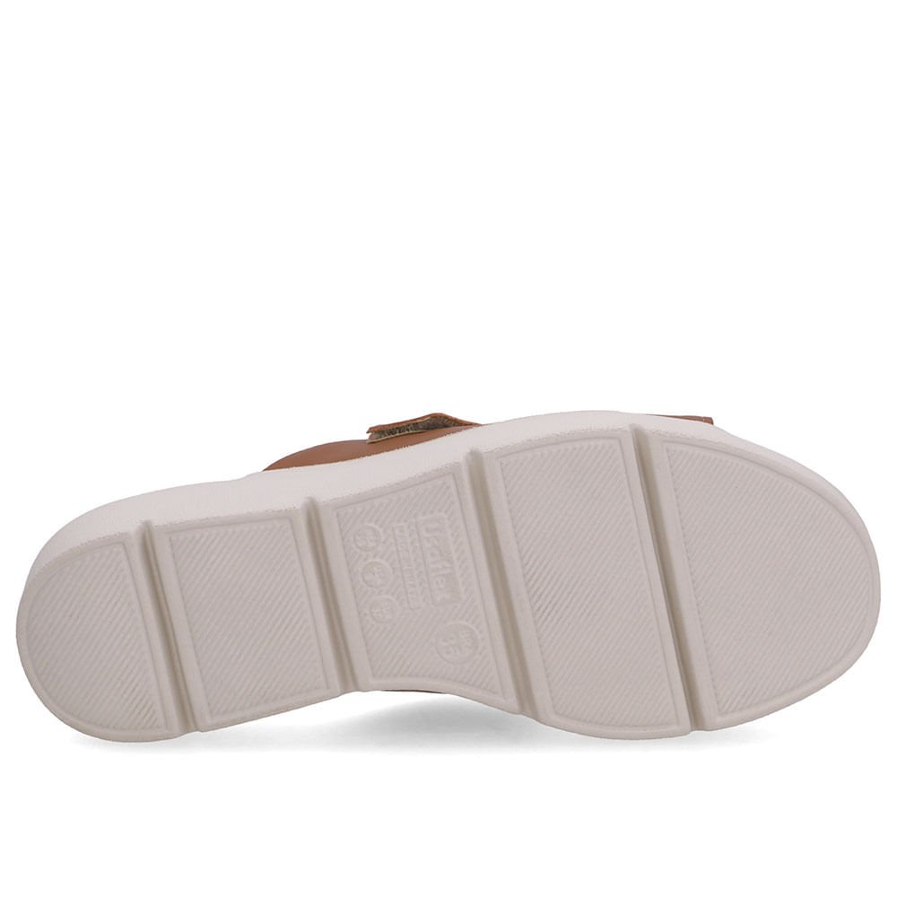 Tamanco Salto Plataforma Couro Marrom Fecho-Flex Marrom 5