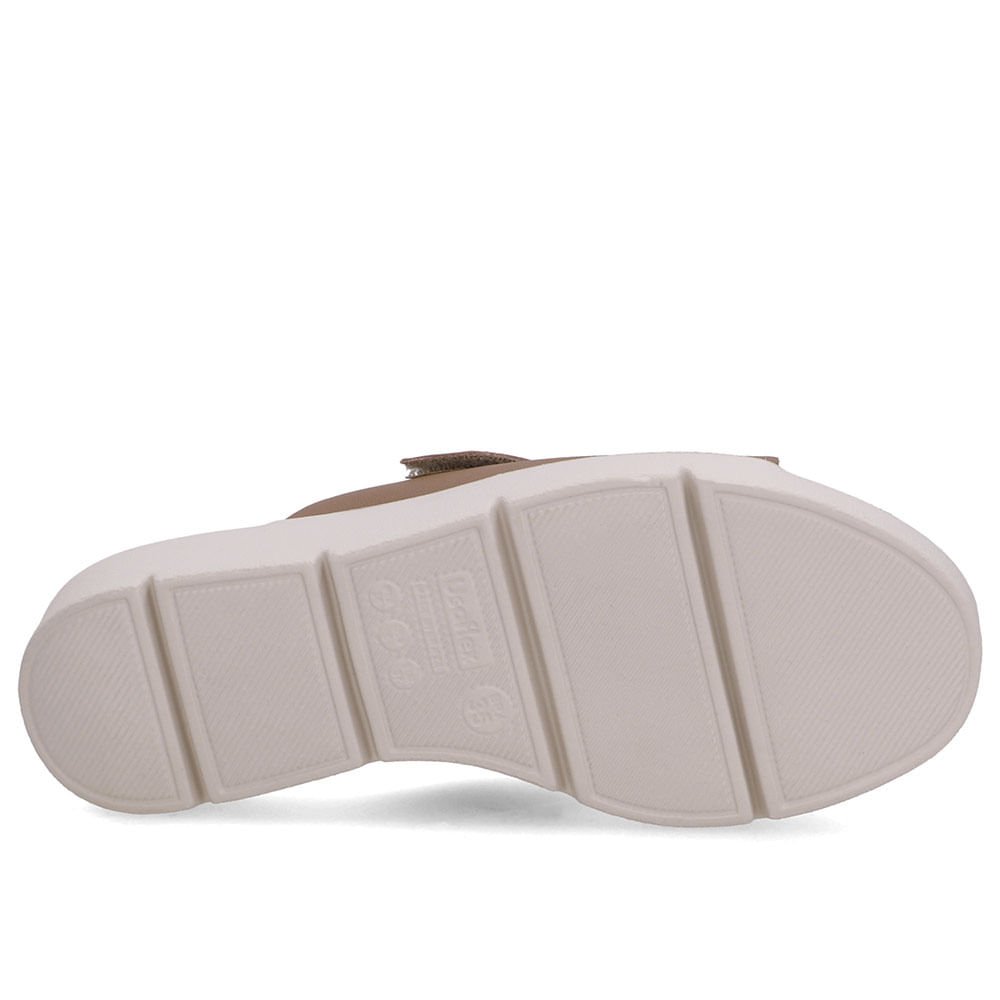 Tamanco Salto Plataforma Couro Marrom Fecho-Flex Marrom 5