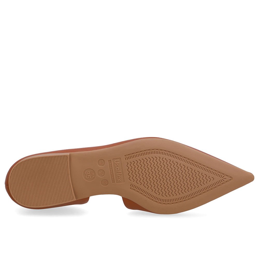 Sapatilha Marrom Couro Recorte Lateral Marrom 5