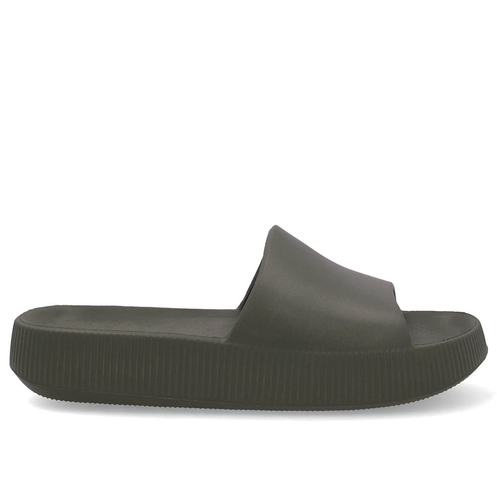 Chinelo Slide Verde Poofy Salto Plataforma Eva