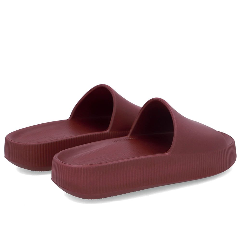 Chinelo Slide Vermelho Poofy Salto Plataforma Eva Vinho 3