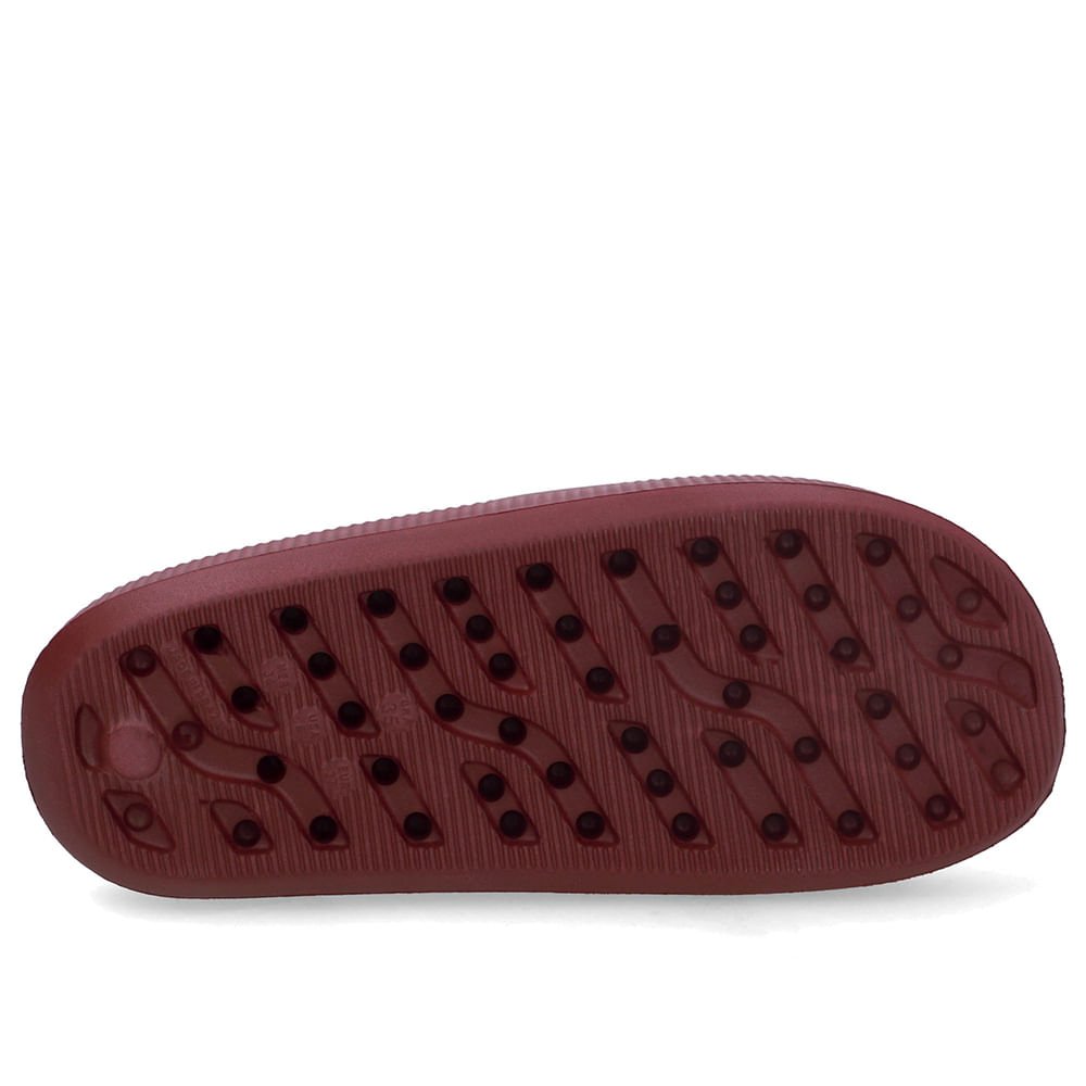 Chinelo Slide Vermelho Poofy Salto Plataforma Eva Vinho 5