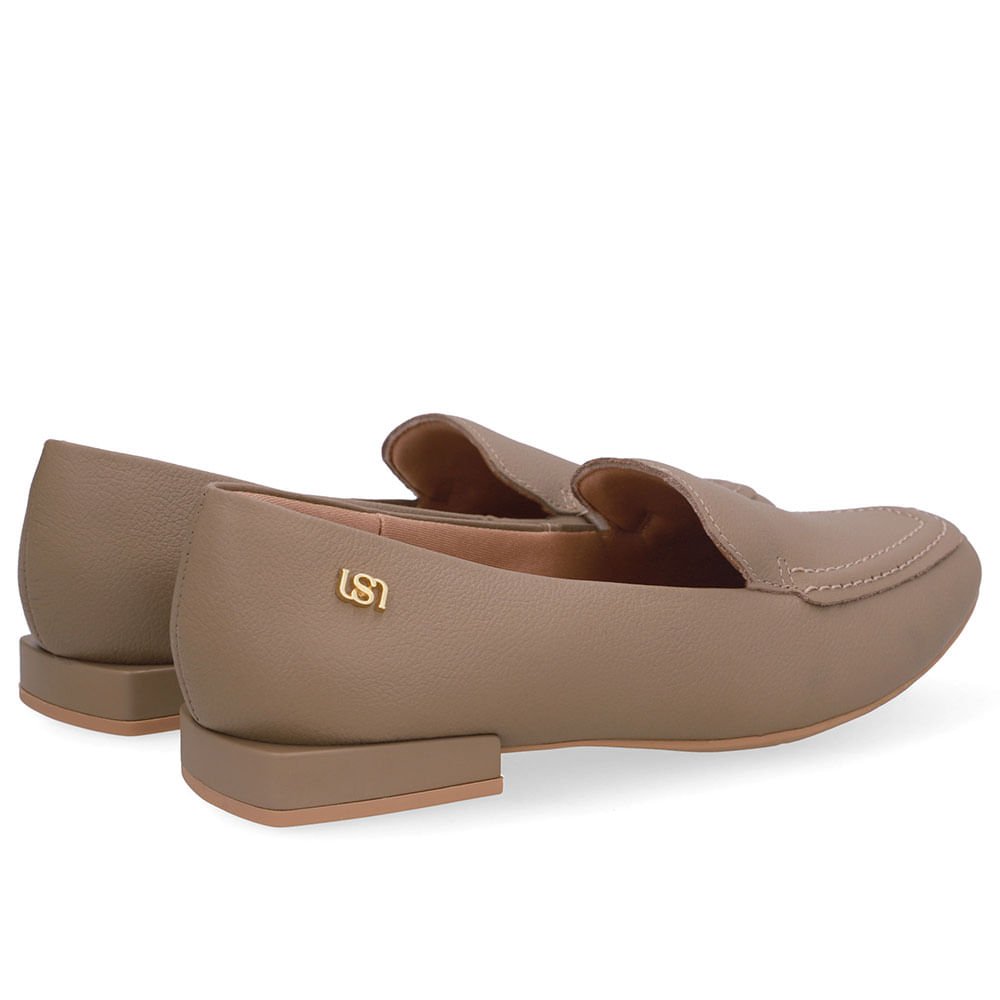 Loafer Marrom Couro Salto Bloco Marrom 3